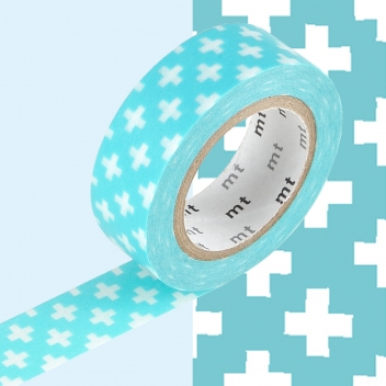 MT01D161Z - 4971910184943 - Masking Tape (MT) - Masking Tape MT 1,5 cm Croix bleu ciel - 2