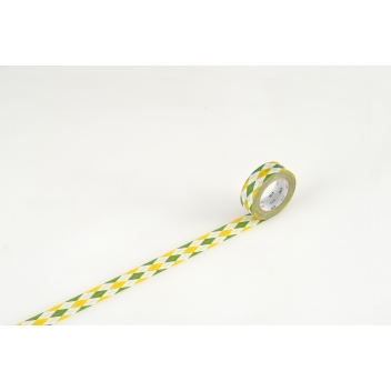 MT01D163Z - 4971910184967 - Masking Tape (MT) - Masking Tape MT 1,5 cm Arlequin jaune & vert