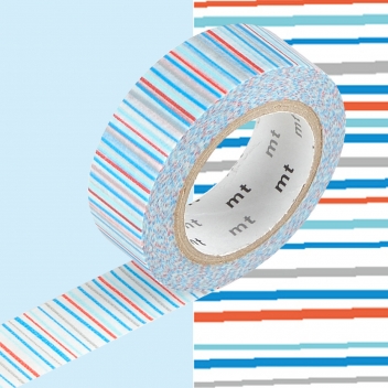 MT01D166Z - 4971910184998 - Masking Tape (MT) - Masking Tape MT 1,5 cm Rayures multicolores - 2