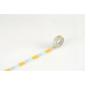 Masking Tape MT 1,5 cm Pois-rayure bleu & orange