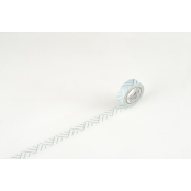 Masking Tape MT 1,5 cm Tressage bleu & argent