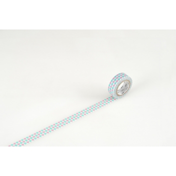 MT01D179Z - 4971910185179 - Masking Tape (MT) - Masking Tape MT 1,5 cm Carrés fous rose & vert