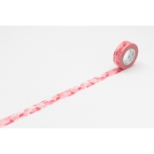 Masking Tape MT 1,5 cm Géométrie rouge
