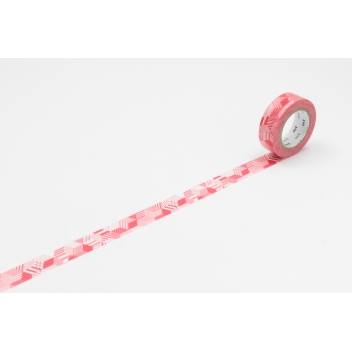 MT01D223Z - 4971910200261 - Masking Tape (MT) - Masking Tape MT 1,5 cm Géométrie rouge