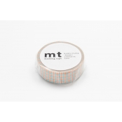Masking Tape MT 1,5 cm Quadrillage bleu & orange