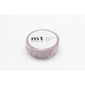 Masking Tape MT 1,5 cm Quadrillage rouge & bleu