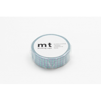 MT01D274Z - 4971910200766 - Masking Tape (MT) - Masking Tape MT 1,5 cm Quadrillage bleu & menthe