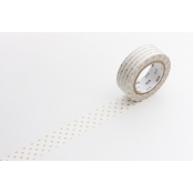 Masking Tape MT 1,5 cm Pois fins or