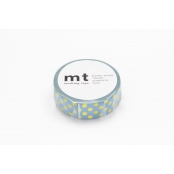 Masking Tape MT 1,5 cm Pois jaune fond bleu