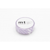 Masking Tape MT 1,5 cm Rayé lilas & blanc