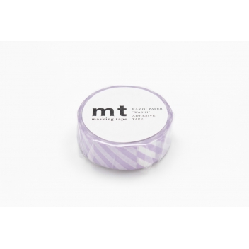 MT01D242Z - 4971910200445 - Masking Tape (MT) - Masking Tape MT 1,5 cm Rayé lilas & blanc