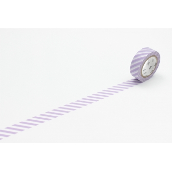 MT01D242Z - 4971910200445 - Masking Tape (MT) - Masking Tape MT 1,5 cm Rayé lilas & blanc - 2