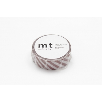 MT01D248Z - 4971910200506 - Masking Tape (MT) - Masking Tape MT 1,5 cm Rayé café & blanc - 2
