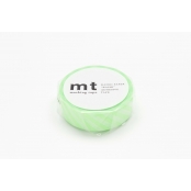 Masking Tape MT 1,5 cm Rayé vert fluo & blanc