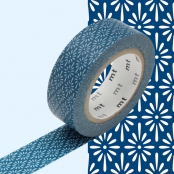 Masking Tape MT 1,5 cm Fleur bleu