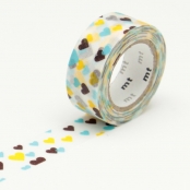 Masking Tape MT Kids 1,5 cm Coeur multicolore