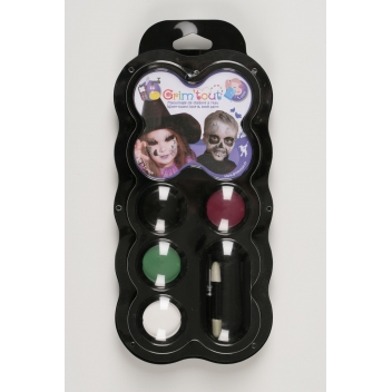 GT41217 - 3700010412172 - Grim'tout - Palette Maquillage enfant 4 coul. Sorcière - 3