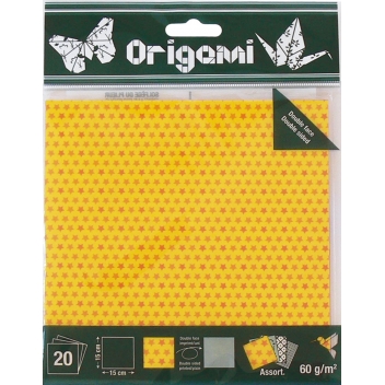 OJ42234 - 3700010422348 - Oz international - Papier Origami étoiles Double face 15cm 20 feuilles