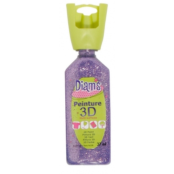 DI40953 - 3700010409530 - Diam's - Peinture Diam's 3D 37 ml Pailleté Mauve - 2