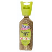 Peinture Diam's 3D 37 ml Pailleté Doré