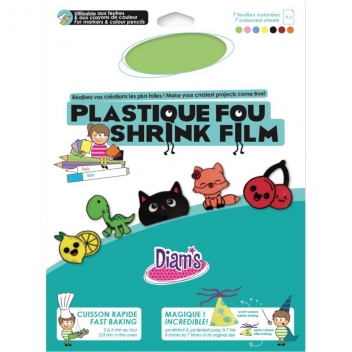 DI42264 - 3700010422645 - Plastique Fou - Plastique Fou Assortiment de couleurs 7 feuilles - 3