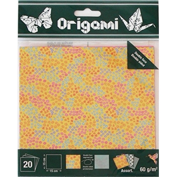 OJ42236 - 3700010422362 - Oz international - Papier Origami Fleurs Double face 15cm 20 feuilles - 2