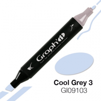 GI09103 - 3700010091032 - Graph it - Marqueur à l’alcool Graph'it 9103 Cool Grey 3 - 2