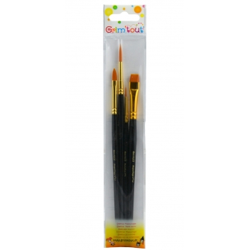 AABFP - 3700010401558 - Grim'tout - Set 4 pinceaux maquillage assortis