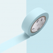 Masking Tape MT 1,5 cm Uni Pastel bleu poudré