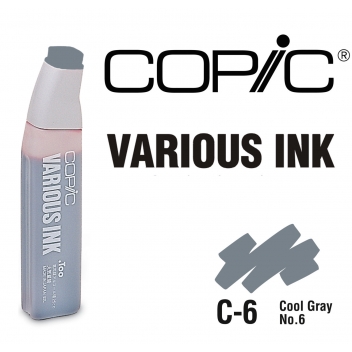 CEC6 - 4511338003831 - Copic - Encre Various Ink pour marqueur Copic C6 Cool Gray No.6 - 2