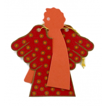 PT52374 - 3700010523748 - Papertree - Petit ange en papier 5 pièces Rouge
