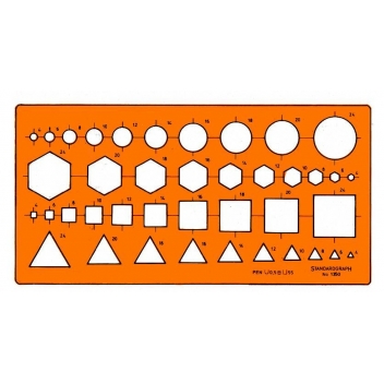 GXST1350 - 4014509003291 - Graphoplex - Gabarit multi symboles / sections transversales