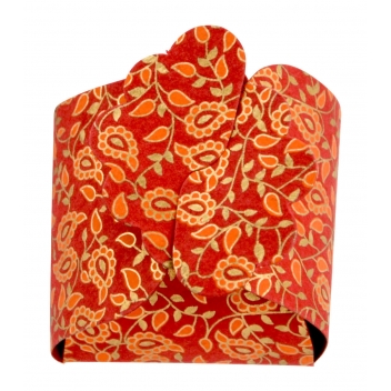 PT52928 - 3700010529283 - Papertree - Boite en papier Florets Taj 5 pièces Rouge/Orange - 2