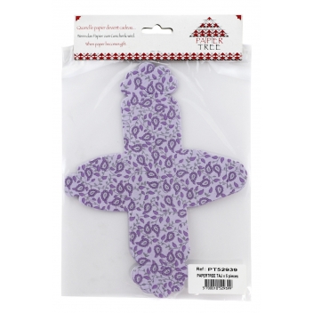 PT52939 - 3700010529399 - Papertree - Boite en papier Florets Taj 5 pièces Lilas