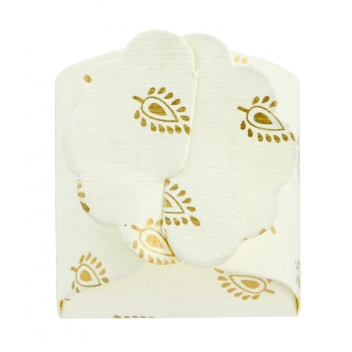 PT53030 - 3700010530302 - Papertree - Boite en papier Florets Serenity 5 pièces Ivoire - 2