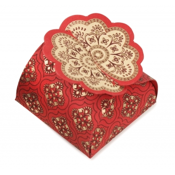 PT53281 - 3700010532818 - Papertree - Boite en papier Florets Ispahan 5 pièces Rouge - 2