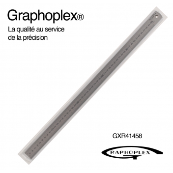 GXR41458 - 3700010414589 - Graphoplex - Réglet acier flexible ép 0,5mm l 13mm L 50cm