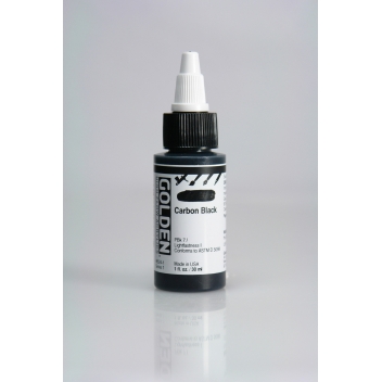 A-08524 - 0738797852419 - Golden - Encre Acrylic High Flow Golden I 30ml Noir Carbone