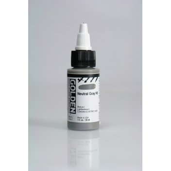 A-08533 - 0738797853317 - Golden - Encre Acrylic High Flow Golden I 30ml Gris Neutre n°5