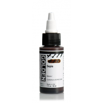 A-08546 - 0738797854611 - Golden - Encre Acrylic High Flow Golden II 30ml Sepia