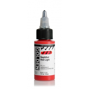 A-08558 - 0738797855816 - Golden - Encre Acrylic High Flow Golden I 30ml Rouge clair Napthol transp.