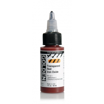 A-08563 - 0738797856318 - Golden - Encre Acrylic High Flow Golden I 30ml Rouge Iron Oxide transp.