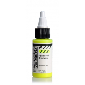 A-08567 - 0738797856714 - Golden - Encre Acrylic High Flow Golden V 30ml Fluorescent Chartreuse
