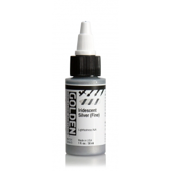 A-08573 - 0738797857315 - Golden - Encre Acrylic High Flow Golden V 30ml Iridescent argenté fin