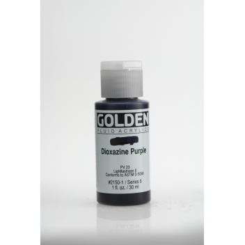 F-02150 - 0738797215016 - Golden - Peinture Acrylic FLUIDS Golden VI 30ml Pourpre Dioxazine