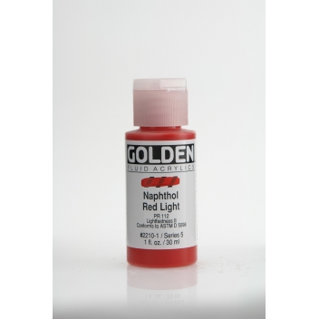 F-02210 - 0738797221017 - Golden - Peinture Acrylic FLUIDS Golden V 30ml Rouge Naphthol clair