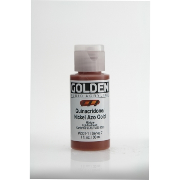 F-02301 - 0738797230118 - Golden - Peinture Acrylic FLUIDS Golden VII 30ml Or Quinacridone Nickel Azo