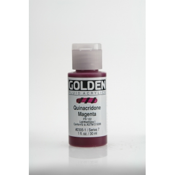 F-02305 - 0738797230514 - Golden - Peinture Acrylic FLUIDS Golden VII 30ml Magenta Quinacridone