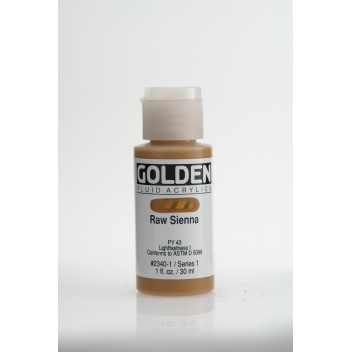 F-02340 - 0738797234017 - Golden - Peinture Acrylic FLUIDS Golden I 30ml Terre Sienne naturel