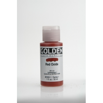 F-02360 - 0738797236011 - Golden - Peinture Acrylic FLUIDS Golden I 30ml Oxyde Rouge